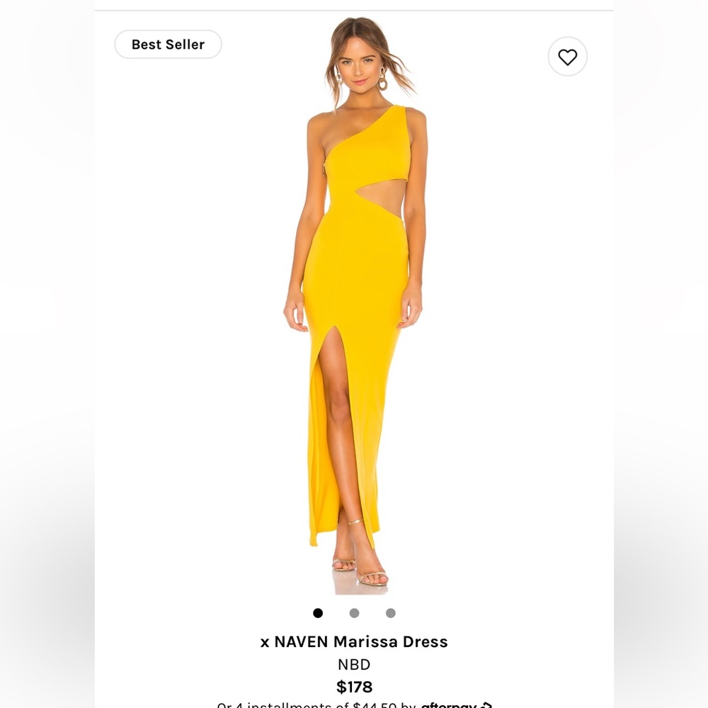 X NAVEN REVOLVE YELLOW DRESS